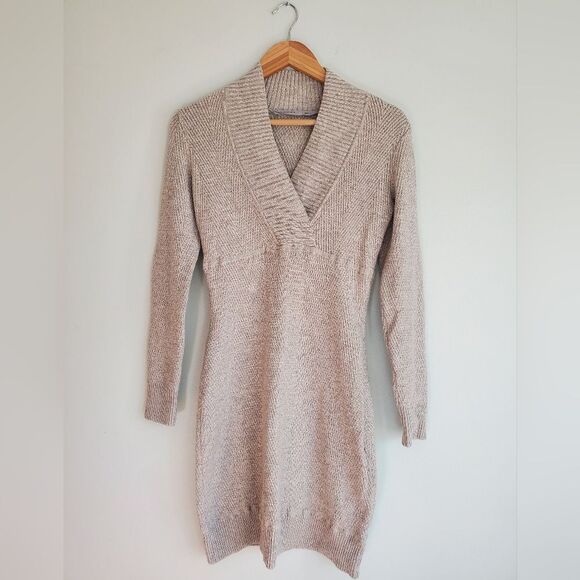 Athleta Dresses & Skirts - Athleta innsbrook oatmeal tan sweater dress size small